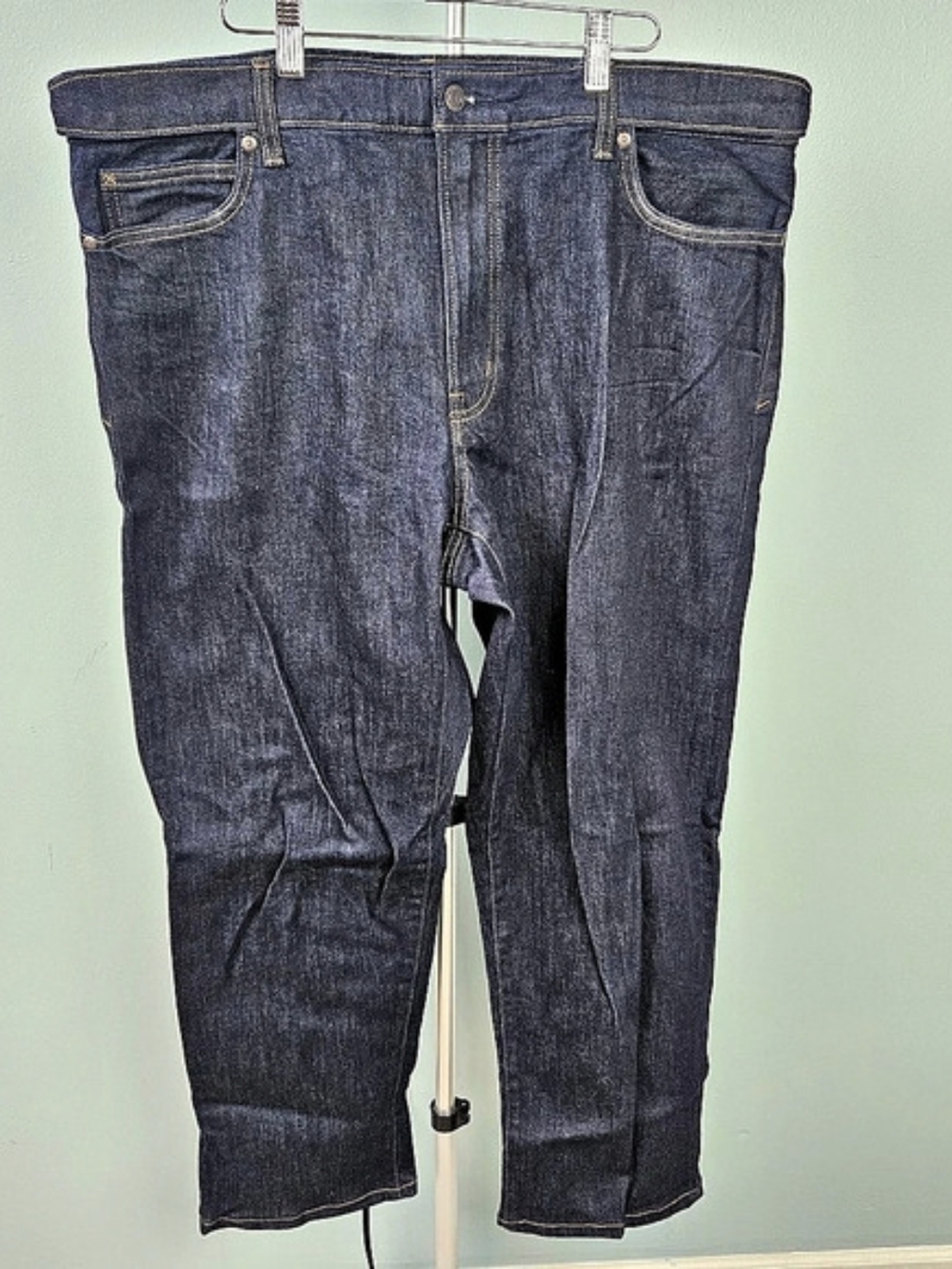NWT Lands' End Traditional Fit Men's Blue Jeans Waist 42